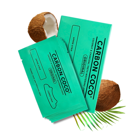 Coconut and Charcoal Teeth Whitening Strips